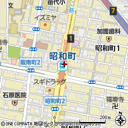 昭和町駅周辺の地図