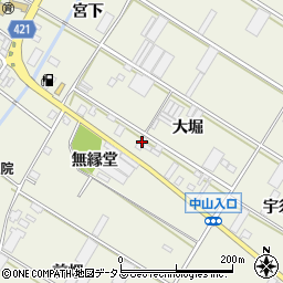 愛知県田原市中山町大堀10周辺の地図