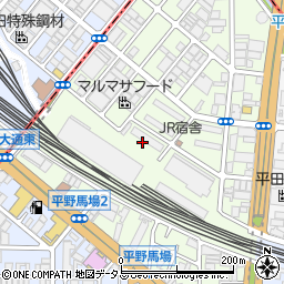 大阪府大阪市平野区平野馬場1丁目16周辺の地図