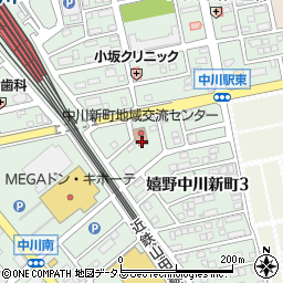 松阪市役所嬉野地域振興局　中川新町地域交流センター周辺の地図