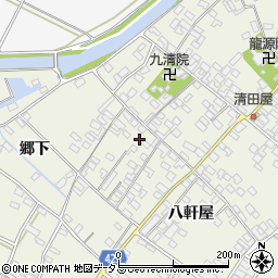 愛知県田原市中山町八軒屋68周辺の地図