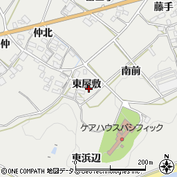愛知県田原市南神戸町東屋敷周辺の地図