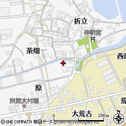 愛知県田原市折立町原133-1周辺の地図
