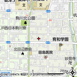 大阪府大阪市東住吉区西今川1丁目4周辺の地図