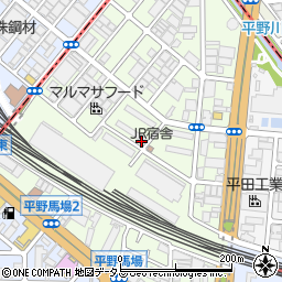 大阪府大阪市平野区平野馬場周辺の地図