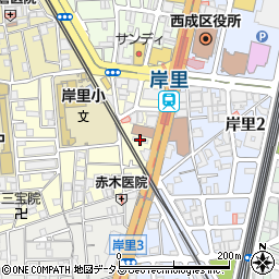 西成納税協会周辺の地図