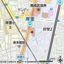 日本郵便西成郵便局周辺の地図