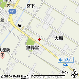 愛知県田原市中山町大堀11周辺の地図