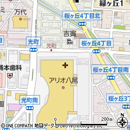 大阪トヨタ自動車アリオ八尾店周辺の地図