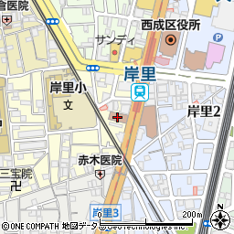 西成税務署周辺の地図