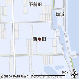 愛知県田原市向山町新々田周辺の地図