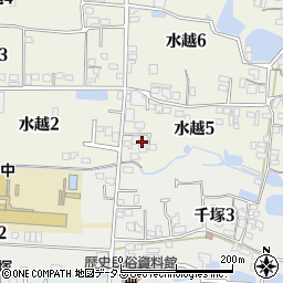 大阪府八尾市水越5丁目65周辺の地図