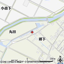 愛知県田原市中山町丸田38-3周辺の地図