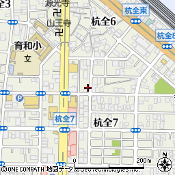 大阪府大阪市東住吉区杭全7丁目5-11周辺の地図