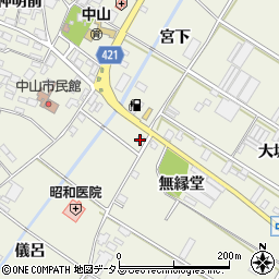 愛知県田原市中山町儀呂111周辺の地図