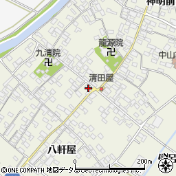愛知県田原市中山町成美周辺の地図