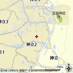 大阪府八尾市神立2丁目周辺の地図