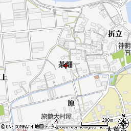 愛知県田原市折立町茶畑周辺の地図