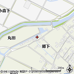 愛知県田原市中山町丸田39周辺の地図