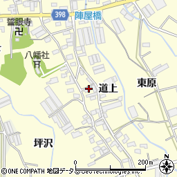 愛知県田原市八王子町道上周辺の地図
