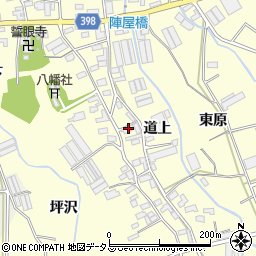 愛知県田原市八王子町（道上）周辺の地図