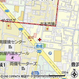 岡山豊成郵便局周辺の地図