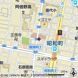 リパーク阿倍野郵便局駐車場周辺の地図