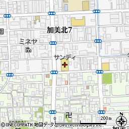 サンディ平野加美北店周辺の地図