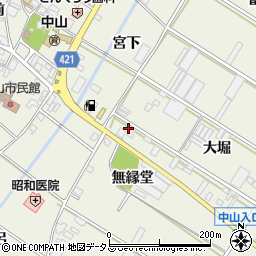 愛知県田原市中山町大堀15周辺の地図