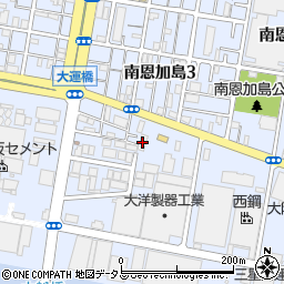 丸十服装大運橋倉庫周辺の地図