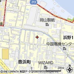 岡山県岡山市南区豊浜町7-33周辺の地図