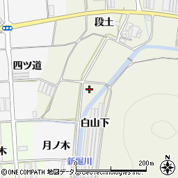 愛知県田原市村松町白山下周辺の地図