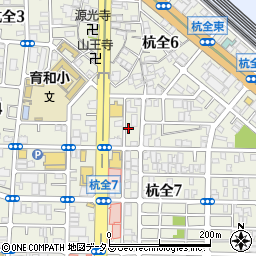 大阪府大阪市東住吉区杭全7丁目5-20周辺の地図