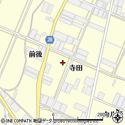 愛知県田原市高松町寺田周辺の地図