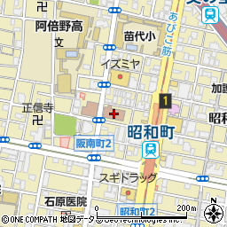 日本郵便阿倍野郵便局周辺の地図