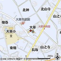 愛知県田原市大草町南左位神周辺の地図