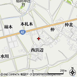 愛知県田原市南神戸町西浜辺29-1周辺の地図