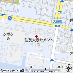 住友大阪セメント建材事業部大阪工場周辺の地図