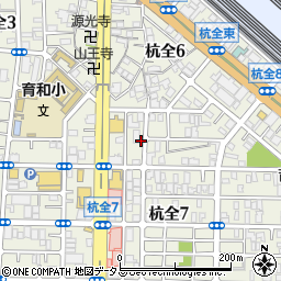 大阪府大阪市東住吉区杭全7丁目5-7周辺の地図