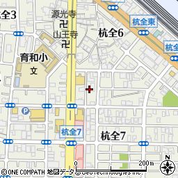 大阪府大阪市東住吉区杭全7丁目5-18周辺の地図