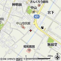 愛知県田原市中山町儀呂244周辺の地図