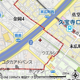 大阪府東大阪市金岡4丁目12周辺の地図