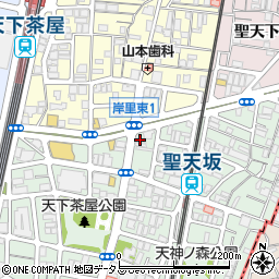 鍵の出張救急車大阪市西成区岸里東営業所２４時間受付センター周辺の地図