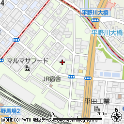 大阪府大阪市平野区平野馬場1丁目6周辺の地図