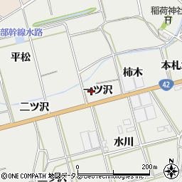 愛知県田原市南神戸町一ツ沢周辺の地図