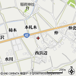 愛知県田原市南神戸町本札木周辺の地図