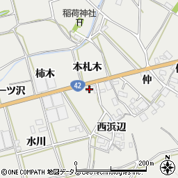 愛知県田原市南神戸町西浜辺28-1周辺の地図