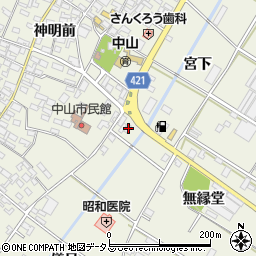 愛知県田原市中山町儀呂106周辺の地図