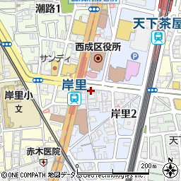 ファミリーマート西成区役所前店周辺の地図