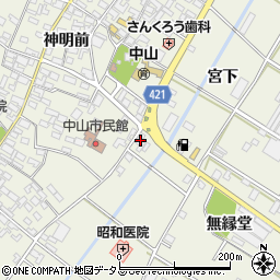 愛知県田原市中山町儀呂105周辺の地図